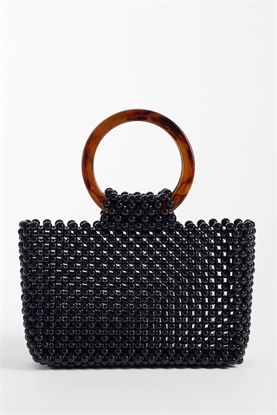 Клатч с ручкой из полимерной смолы с бусинами артикул 154839255