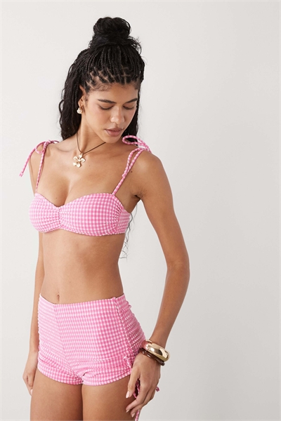 Бикини-топ с рюшами артикул 152761803