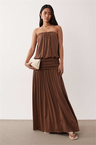 Платье La Cienega bandaeu с заниженной талией и длиной до колен, цвет: бежевый артикул 153145874