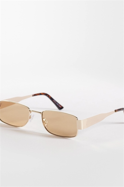Прямоугольные металлические солнцезащитные очки артикул 153052914
