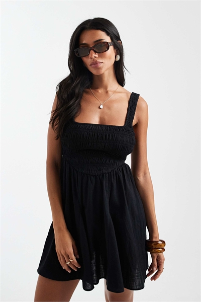 Мини-сарафан с расклешенным лифом и сборками от Selina Beach артикул 153688051