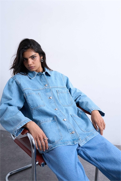 Джинсовая рабочая куртка артикул 152239555