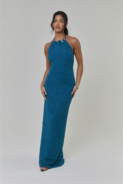 Макси-платье с завязками на шее артикул 155447001