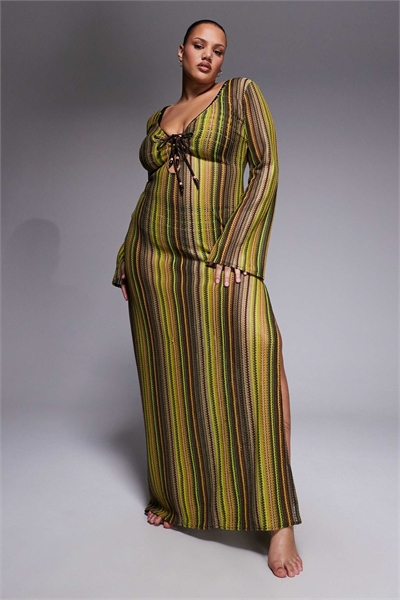 ASOS DESIGN Curve Kenny — пляжное макси-платье, связанное крючком артикул 151860725