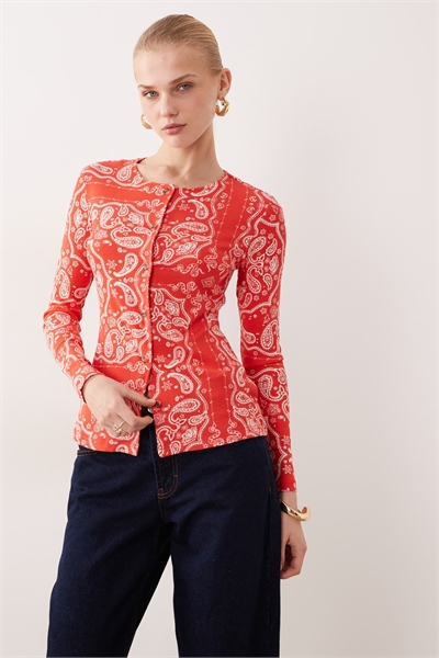 Толстовка с длинными рукавами на пуговицах артикул 153593252