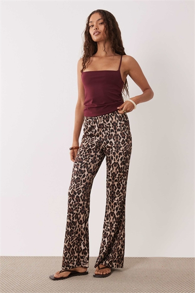 Брюки-клёш с ребристой отделкой артикул 135371267