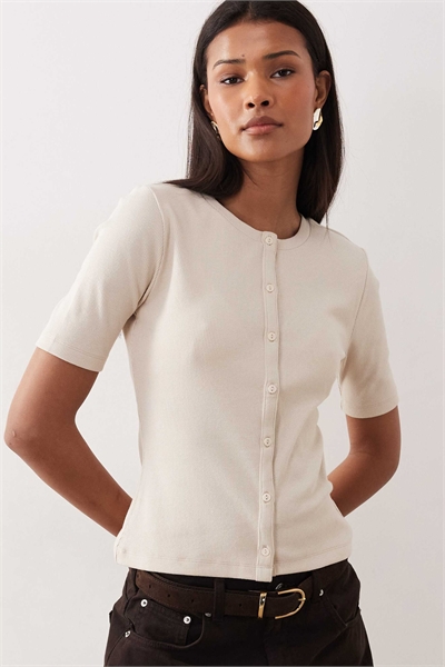 Блузка с короткими рукавами на пуговицах артикул 153050292
