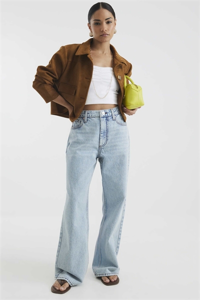 Джинсы прямого кроя с заниженной посадкой артикул 151839355