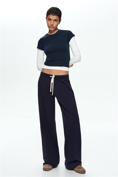 Длинные брюки из плюшевого джерси артикул 154207921