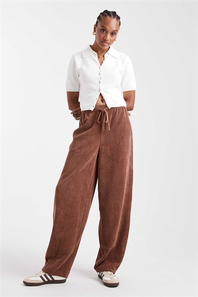 ASOS DESIGN — брюки с широкими брючинами из вельвета, длинные, на резинке артикул 148603221