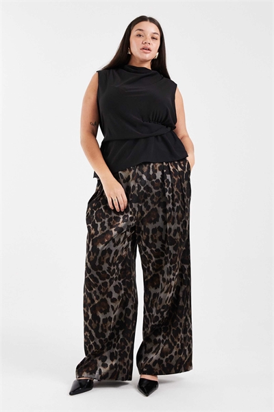 Брюки New Look Curve с широкими брючинами и животным принтом артикул 152233330