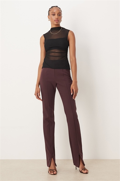 Высокие брюки-скинни с зауженным кроем и застежкой-молнией спереди артикул 149321475