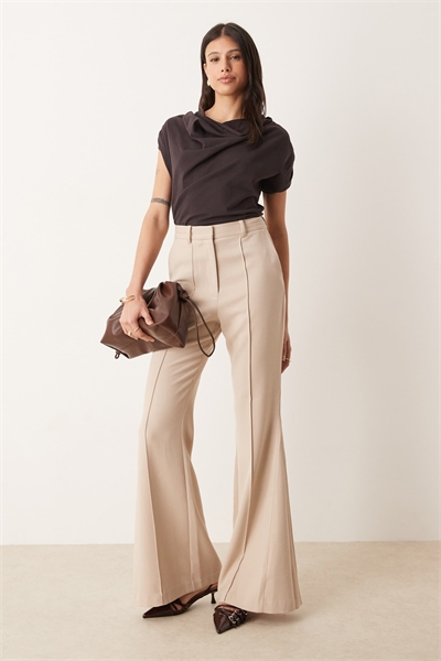 Длинные брюки с зауженным кроем и расклешенными штанинами артикул 151516577