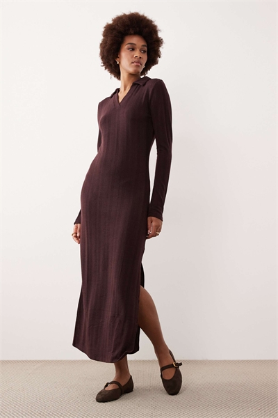 Макси-платье-поло из трикотажа артикул 151091677