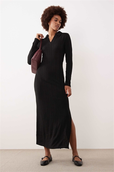 Макси-платье-поло из трикотажа артикул 151091674