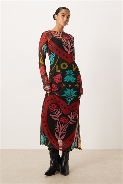 Короткое платье-миди из сетчатого материала артикул 152558800