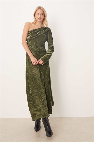 ASOS DESIGN — длинное макси-платье из бархата с асимметричной драпировкой для высоких артикул 148635707