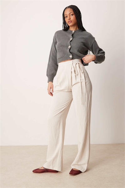 Длинные брюки с завязками, скроенные по фигуре артикул 140860269