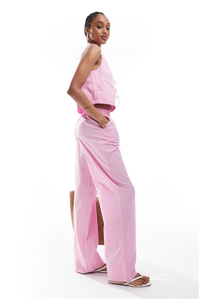 Брюки с широкими штанинами и элементами в стиле боксерских шорт co-ord артикул 140891805