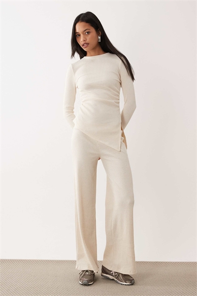 Брюки с широкими штанинами и ребристой текстурой co-ord артикул 155314516