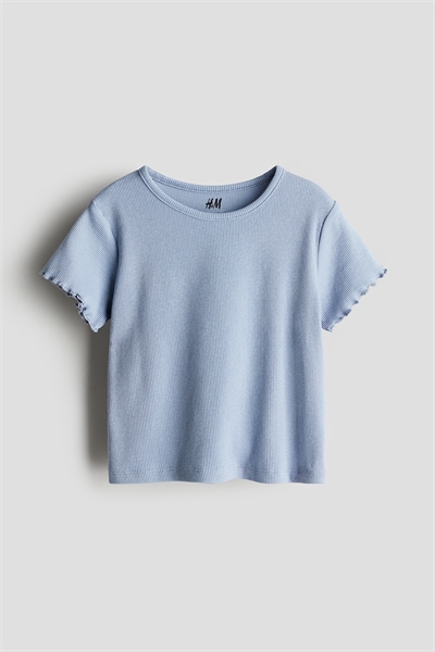 Топ из ребристого трикотажа артикул 1218038007