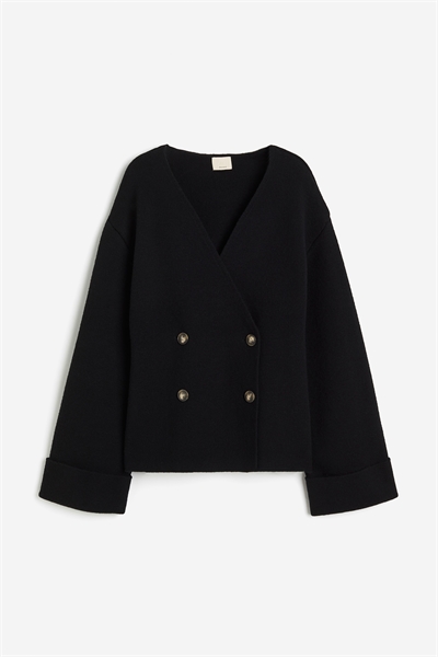 Двубортный кардиган из шерсти артикул 1222716002