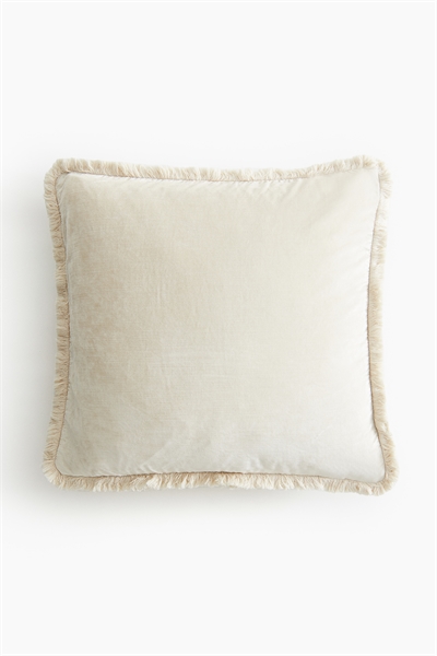 Бархатный чехол для подушки с бахромой артикул 1232665001