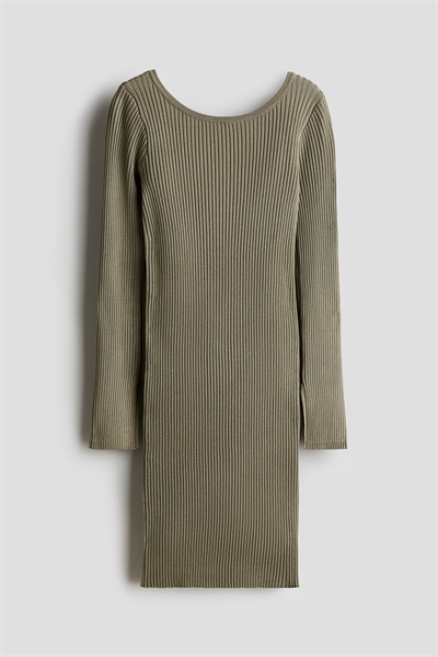 Платье из ребристого трикотажа артикул 1236381001