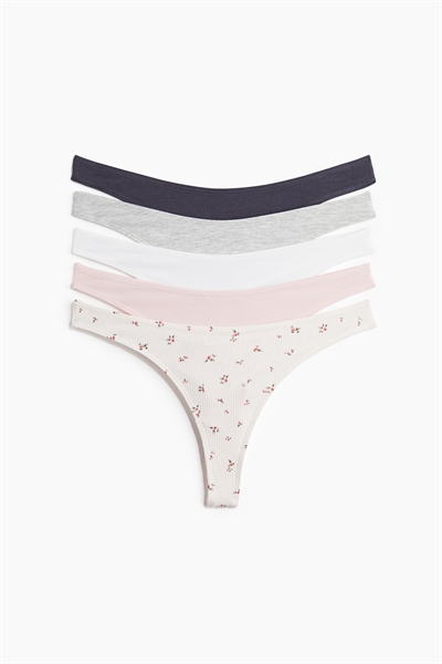 Хлопковые трусы стринги в упаковке из 5 штук артикул 1245786011
