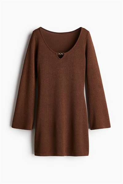 Трикотажное платье с расклешенной юбкой артикул 1273542005