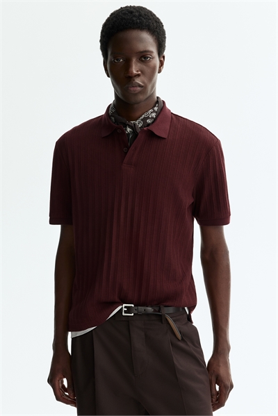 Рубашка-поло Slim Fit из текстурированного джерси артикул 1276602012