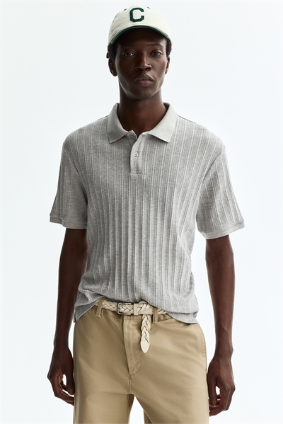 Рубашка-поло Slim Fit из текстурированного джерси артикул 1276602013