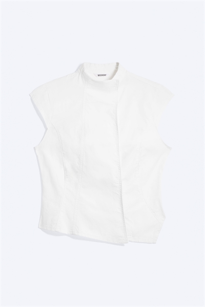 Структурированный асимметричный топ из хлопка артикул 1317618007