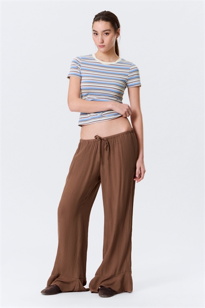 Брюки средней посадки с широкими брючинами артикул 1320286002