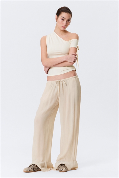 Брюки средней посадки с широкими брючинами артикул 1320286003