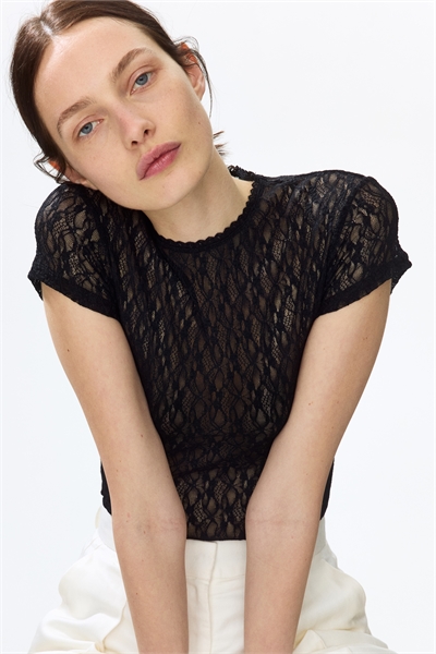 Боди из джерси с кружевным эффектом артикул 1330388001