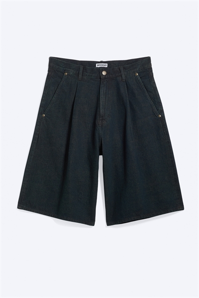 Джинсовые шорты средней длины с широкими складками артикул 1332842001