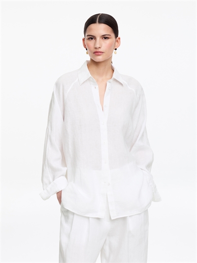 Свободная льняная рубашка артикул 1333156003