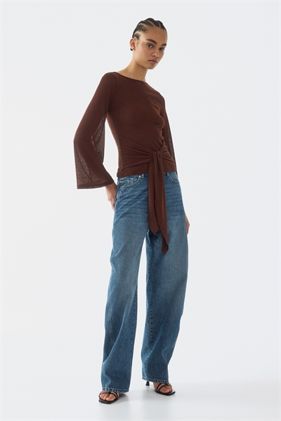 Вязаный топ с завязками артикул 1333742001