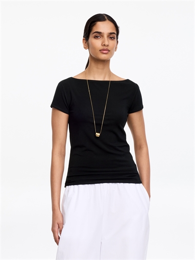 Футболка с лодочным вырезом артикул 1336242001