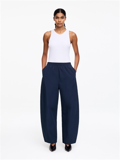 Брюки из хлопка с широкими штанинами артикул 1338937001