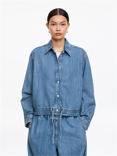 Джинсовая блузка с завязками артикул 1346846001