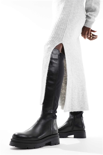 Кожаные ботинки в стиле байкера «BRIXTON» с застежкой-молнией на коленях артикул 133741412