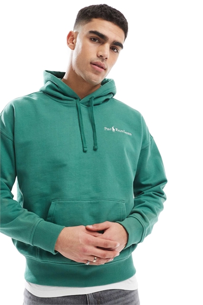 Толстовка с капюшоном из плотного флиса с логотипом Script Player в стиле «релакс» и увеличенного размера артикул 140859010