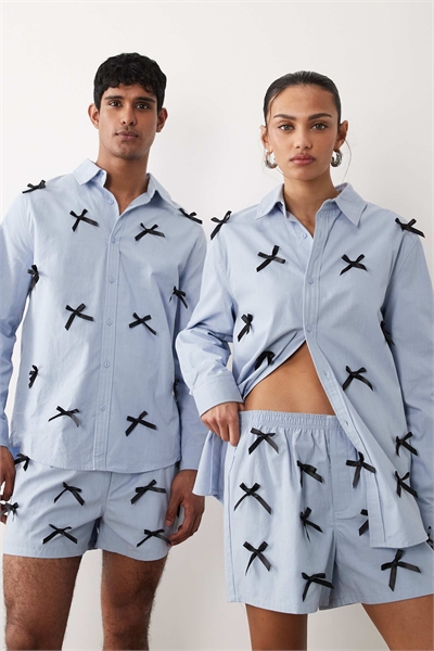 Шорты унисекс из чистого хлопка с бантиком co-ord артикул 155587879