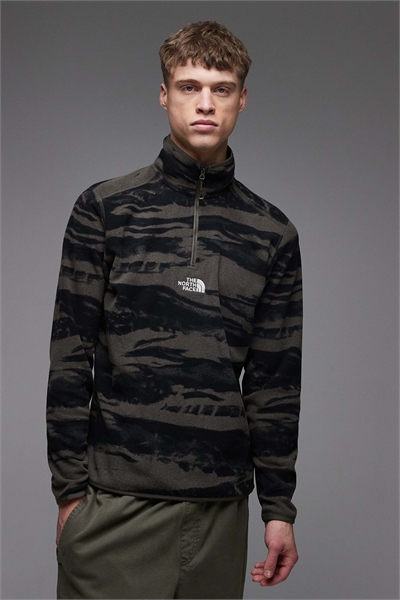 Свитшот с вышитым логотипом Glacier и застежкой-молнией на 1/4 артикул 154426579