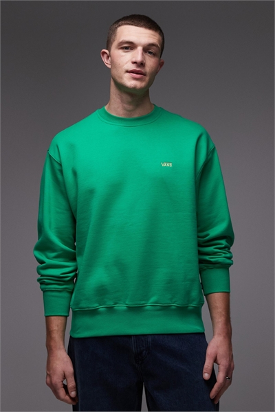 Свитшот свободного кроя с принтом на левой груди артикул 154607726