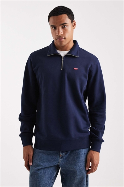 Свитшот с логотипом «Batwing» и полузастежкой-молнией артикул 142120676