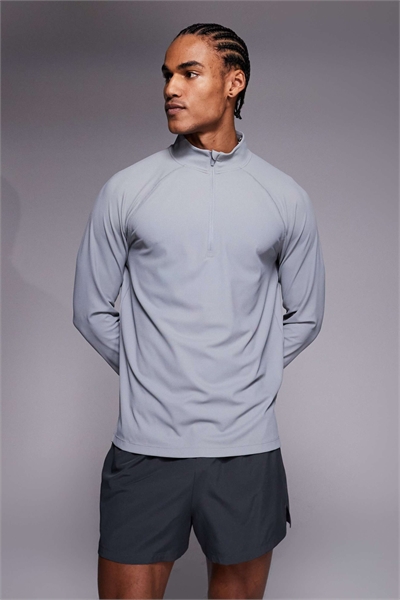 Функциональная беговая кофта с длинным рукавом и 1/4-застежкой-молнией артикул 151097306