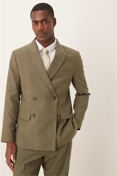 Двубортный льняной блейзер co-ord артикул 144019042